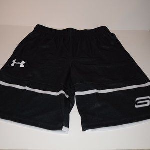 Under Armour Boy's YLG Basketball Black Gym Shorts